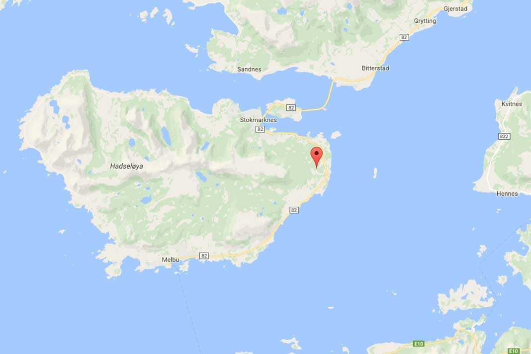 google maps kjerkåsen hadsel kommune