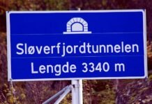 Ulykkesgruppen på vei til alvorlig ulykke i Hadsel Sløverfjordtunellen